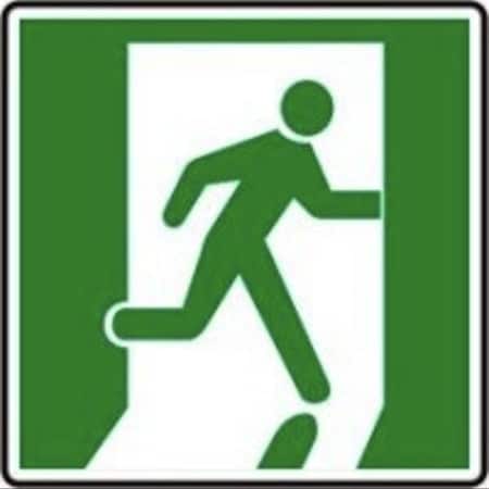 Accuform Exit Sign, Adhesive Dura-Poly, 18 in W, 4 in H MEXT408XV